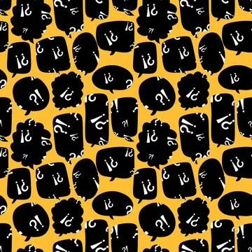 Cartoon monsters seamless text bubble pattern for wrapping paper and fabrics Stock Illustration