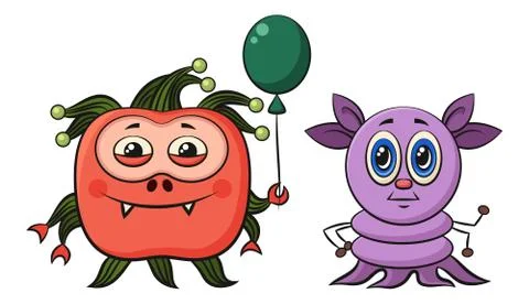 Cartoon Monsters Set Illustrazione stock