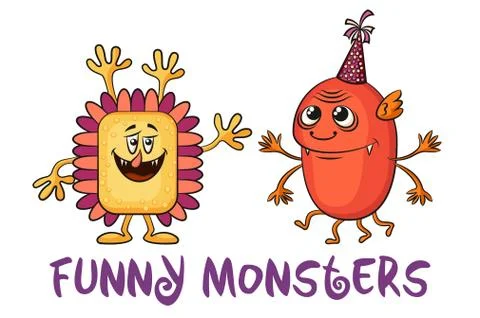 Cartoon Monsters Set Stock Illustration