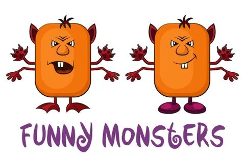Cartoon Monsters Set イラスト素材