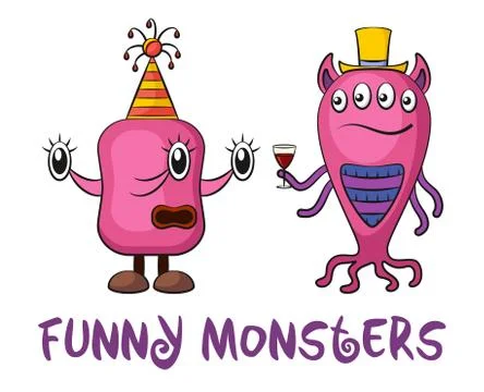 Cartoon Monsters Set Stock Illustration