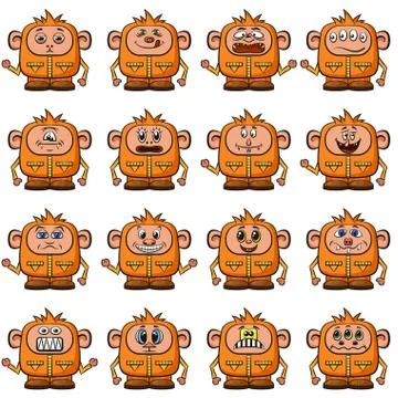 Cartoon Monsters Set Stock Illustration
