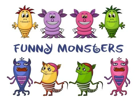 Cartoon Monsters Set Illustrazione stock