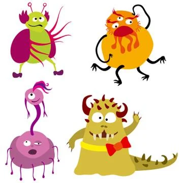 Cartoon monsters set Stock Illustration