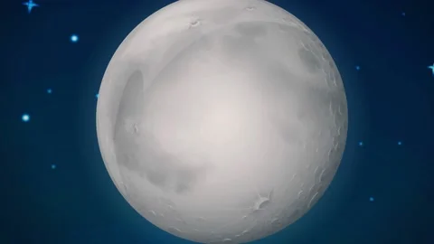 Cartoon Moon and Sky Stock Footage 130992047