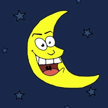 Cartoon Moon Stock Illustration