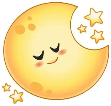 Cartoon moon Stock Illustration