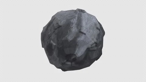 Cartoon Moon Rotate and Loop in alpha channel Stock Footage 245171258