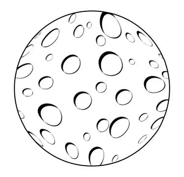 Cartoon moon vector symbol icon design. Stock Illustration