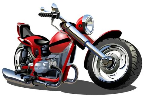 Cartoon Motorcycle Stock Illustration