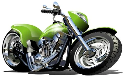 Cartoon Motorcycle Stock Illustration