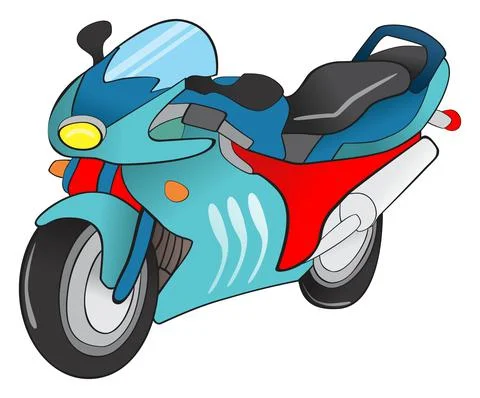 Cartoon motorcycle vector icon with isolated background Stock-Illustration