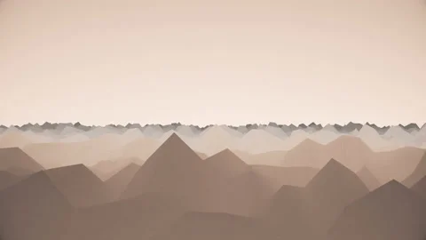 Cartoon Mountain Landscape Stock Footage 145647165