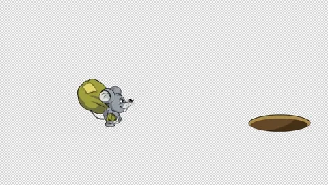 Cartoon mouse running Stock Footage 146923042