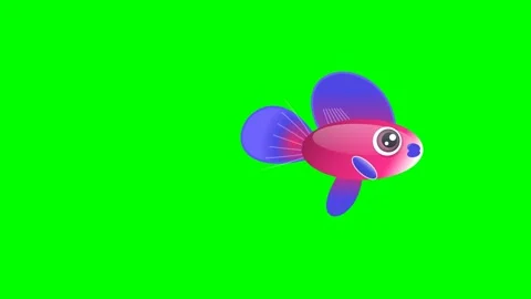Cartoon Moving with Character on Green Screen Chroma Key Background Video stock 336959073