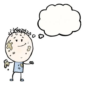 Cartoon muddy boy Stock Illustration
