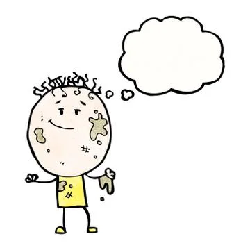 Cartoon muddy boy Stock Illustration