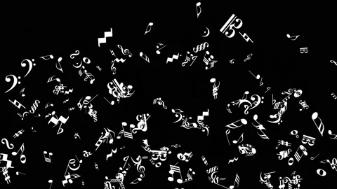 Cartoon musical notes explosion with alpha channel 스톡 동영상 222039523