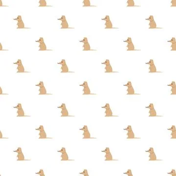 Cartoon muskrat pattern providing wildlife nature background Illustrazione stock