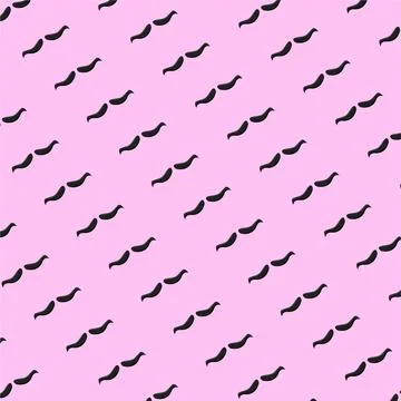 Cartoon Of  Mustache Pattern Background. Vector and Illustration. Stock Illustration