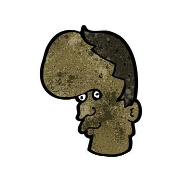 Cartoon mutant head Stock Illustration