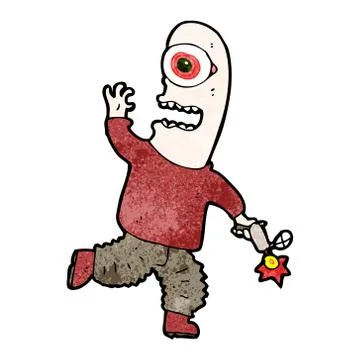 Cartoon mutant man Stock Illustration