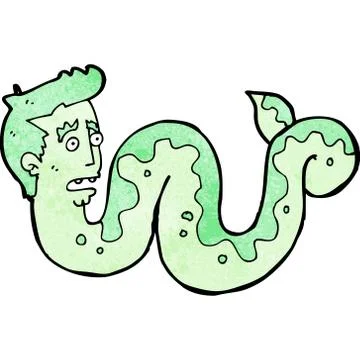 Cartoon mutant snake man Stock Illustration