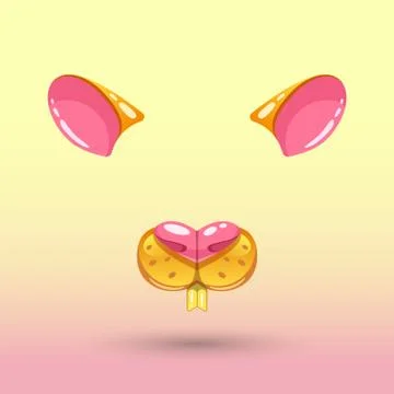 Cartoon muzzle of a hamster face. Stock Illustration