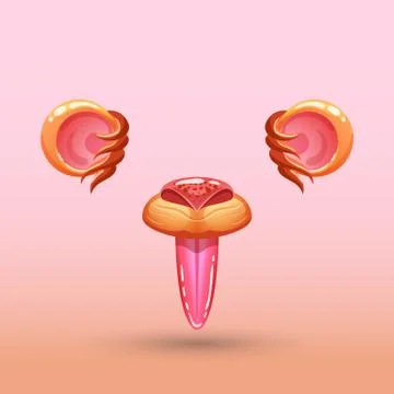 Cartoon muzzle of a monkey face. 스톡 일러스트