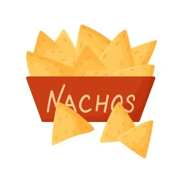Cartoon nachos vector illustration Stock Illustration