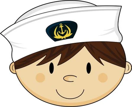 Cartoon Navy Sailor Head Stock-Illustration