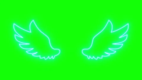 Cartoon neon wings 스톡 동영상 220304994