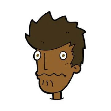 Cartoon nervous man Stock Illustration