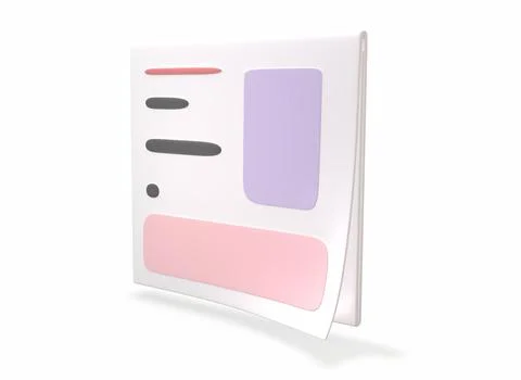 Cartoon newspaper isolated in the background 3d-rendering イラスト素材