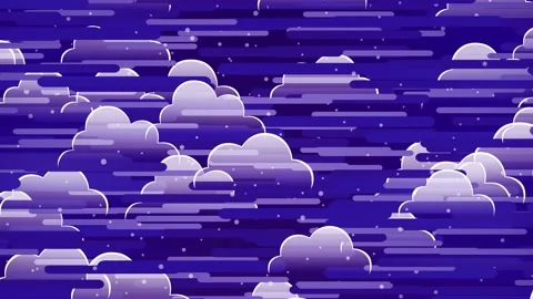 Cartoon Night Clouds Stock Footage 152947564