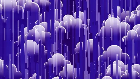 Cartoon Night Clouds Stock Footage 152947566