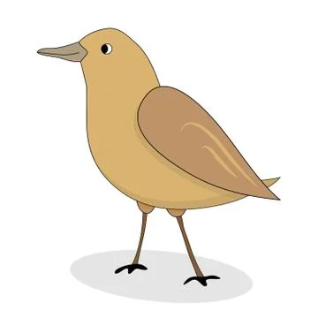 Cartoon nightingale bird vector Stock Illustration