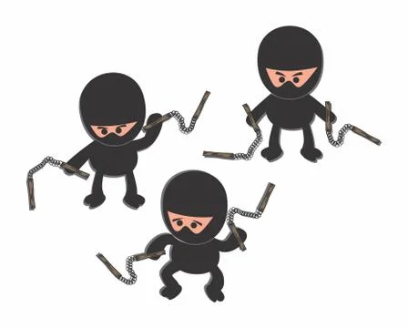 Cartoon ninja Stock Illustration