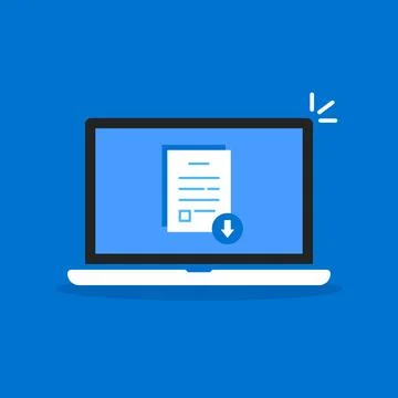 Cartoon notebook like document upload Stock Illustration