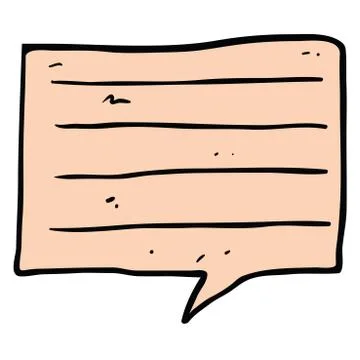 Cartoon notes speech bubble Stock Illustration