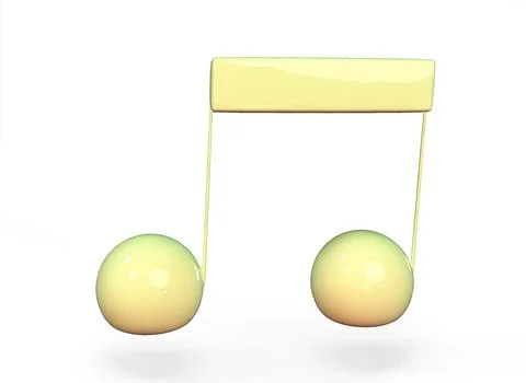 Cartoon notes on a white background 3D rendering Stockillustratie