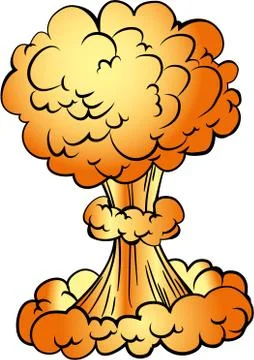 Cartoon nuclear explosion Stock Illustration