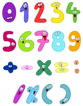 Cartoon numbers Stock Illustration