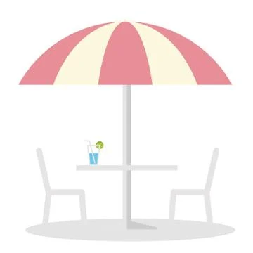 Cartoon object parasol 스톡 일러스트