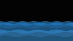 cartoon ocean - animated abstract water ... | Stock Video | Pond5