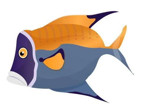 Cartoon ocean fish Stock Illustration