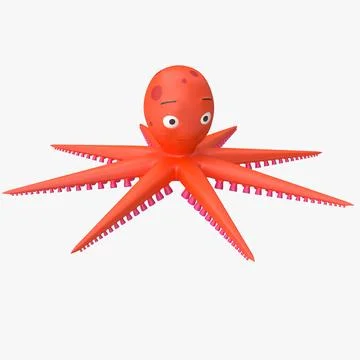 Cartoon Octopus ~ 3D Model ~ Download #89230104 | Pond5
