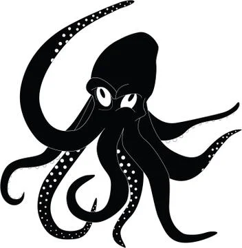 Cartoon octopus Illustrazione stock