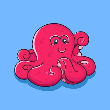 Cartoon octopus 스톡 일러스트