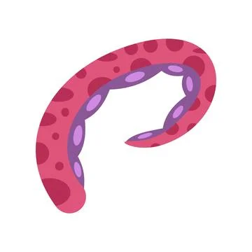 Cartoon octopus tentacle abstract vector design Stock Illustration